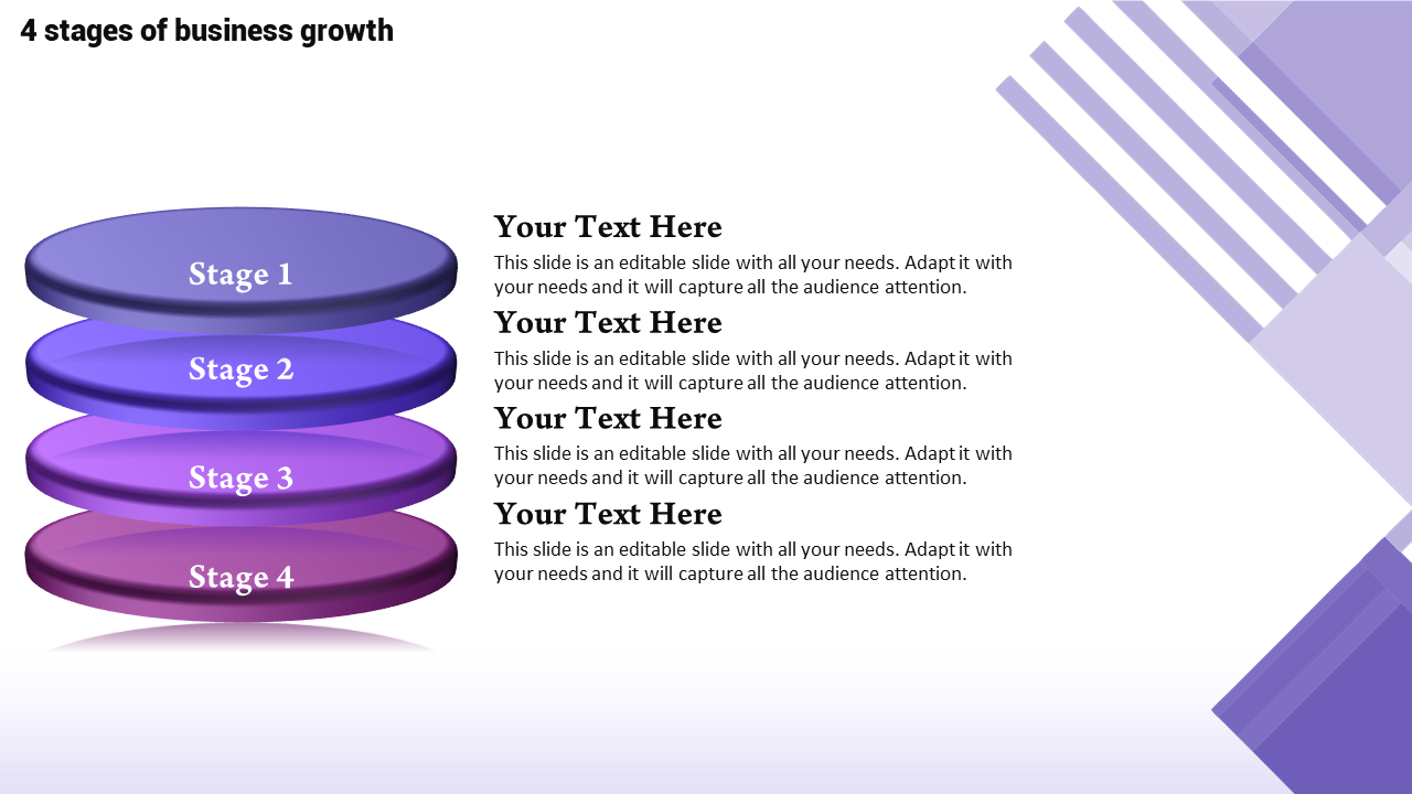 Free - PPT For New Business Plan - 4 Stages Of Business Growth